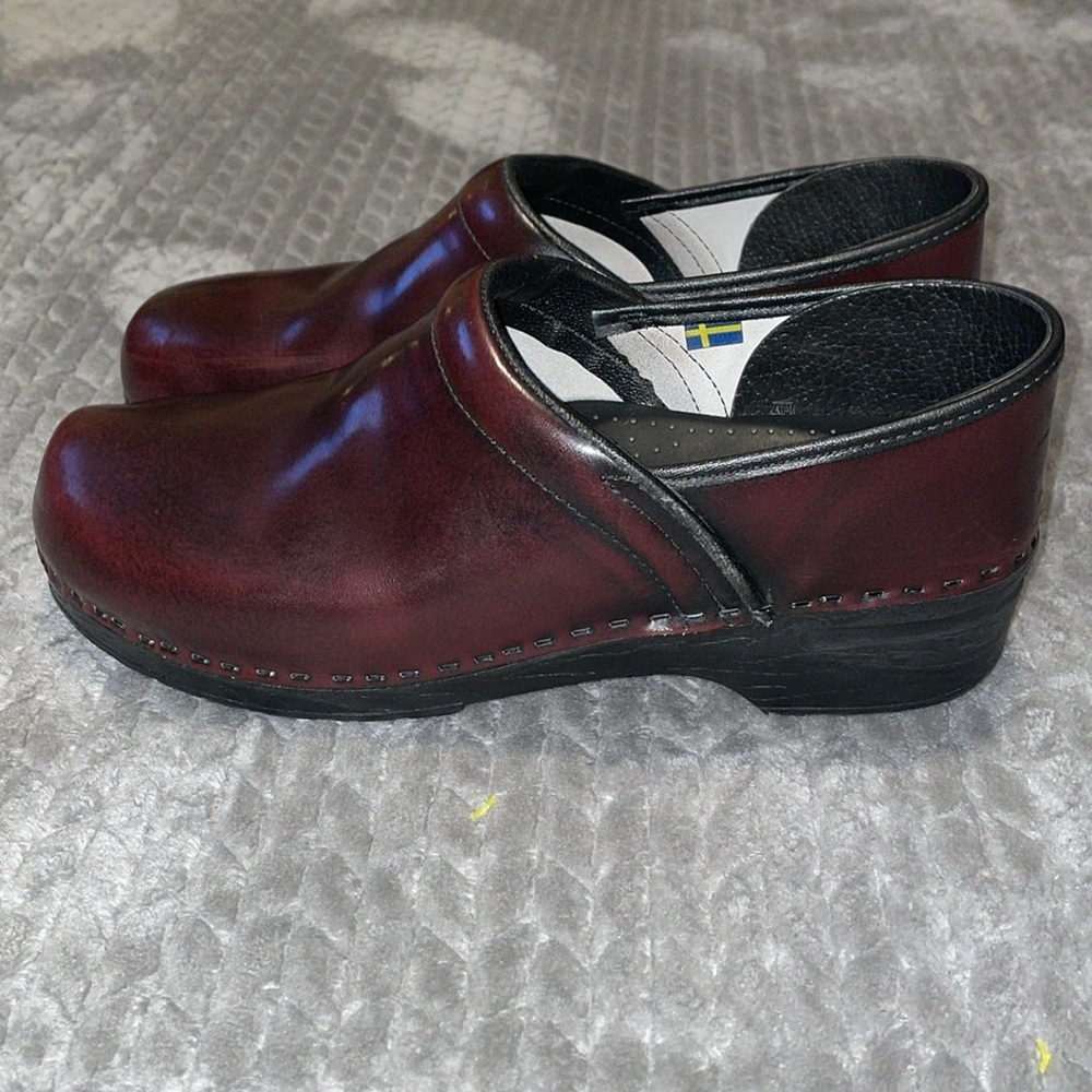 Bjork Swedish Comfort Brown Patent Leather Clogs.  Size EU‎ 45/46 - US 11/12. - Picture 3 of 13